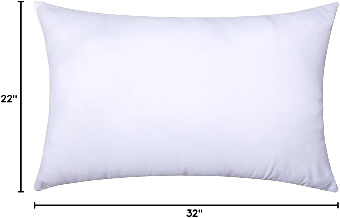 MIULEE 22x32 Inch Throw Pillow Insert for Couch Sofa Bed | Premium Virgin Filling, Soft Brushed Fabric, Rectangle Decorative Pillow, Lumbar Back and Neck Support