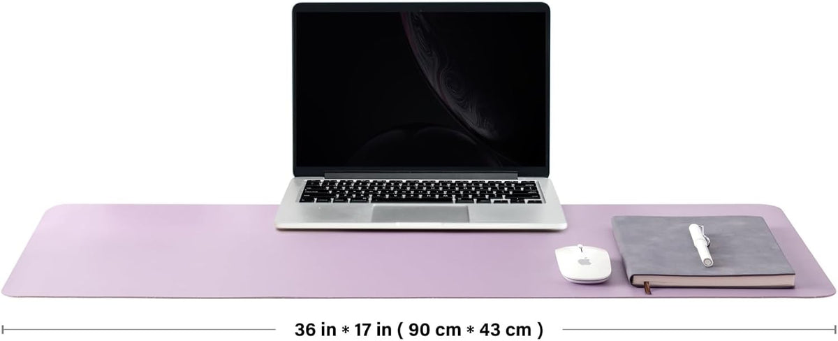 Cork Purple Desk Mat - Dual-Sided Desk Pad for Office and Home - Desk Organization and Accessories - Ideal for Large Mouse Pad and Desk Mats on Top of Desks(36"x 17")