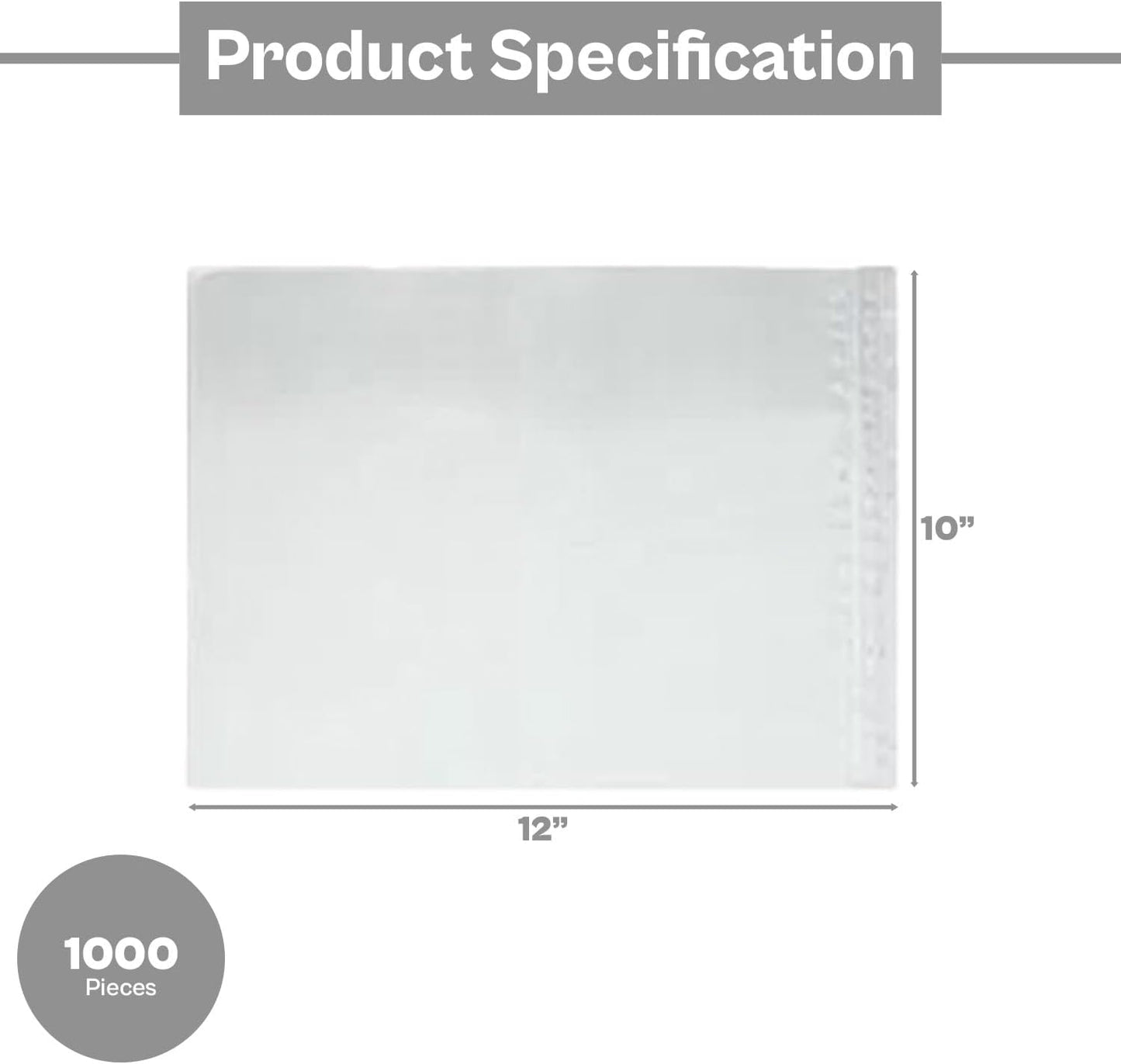 PSBM 1,000 PCS 10 x 12 Inch Clear Self-Adhesive Packing List Envelopes, Plastic Shipping/Mailing Pouch Enclosed Bags for Packing Slips Invoice Label