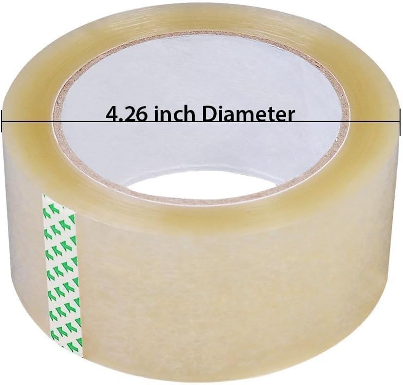 18ROLLS 1.88" X 60 Yards Clear Packing Shipping Storage Box Sealing Packaging Tape APL1268, 18 Rolls