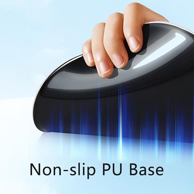 Ergonomic Mouse Pad with Wrist Rest, Gel Wrist Support Mousepad, Pain Relief Laptop Computer Mouse Pad, Non-Slip Mouse Pads for Office & Home (Grey)