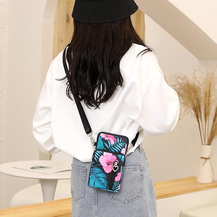 Small Crossbody Bag for Women - Mini Phone Purses with Crossbody Strap and Wallet - Nylon Arm Bag