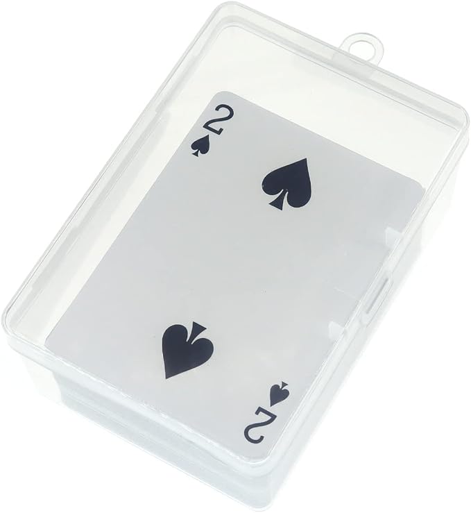 Plastic UNO Card Case Box Holder, High Capacity Playing Card Case, Clear Playing Card Box Storage Card Deck Case (NO Cards) (Set of 2)