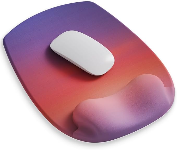 ErgoFlow Gel Wrist Rest Mouse Pad-Ergonomic Cushion for Desk, Cute Aesthetic Computer Decor for Women,Small Mousepad Mat&Laptop Pads-Office,Home Wireless Support&Ergo Accessories (08Sunset Fade)