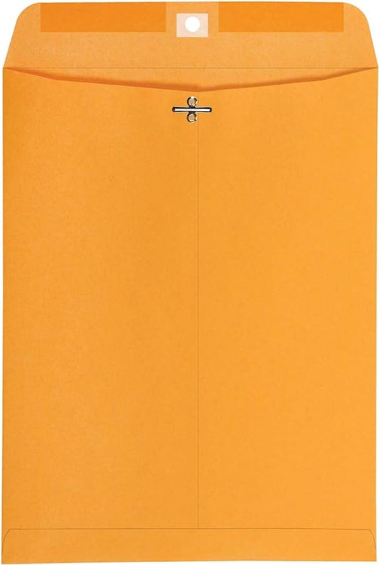 Catalog Envelopes (Open End), Brown Kraft, 28 Pound. 500 Per Pack. (Clasp, 9.5"x12.5")