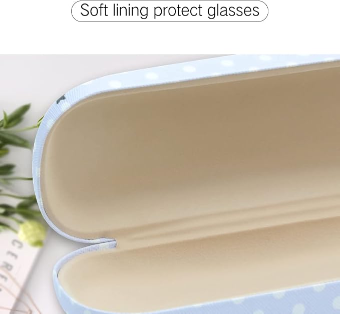PERFECTSIGHT Hard Shell Eyeglasses Case, Kawaii Protective Glasses Case for Kids, Cute Eyeglass Case for Women Men Girls