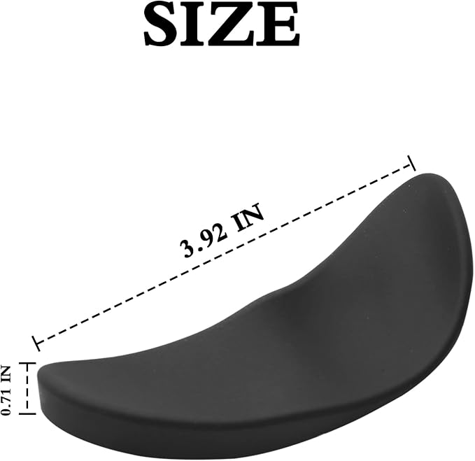Ergonomic Mouse Wrist Rest Support, Sliding Wrist Pad that Moves with Mouse for Office Work, Gaming, Coding, Relief Sliding Gliding Wrist Pad (Black)