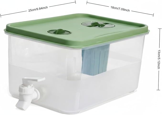 Drink Dispenser for Fridge - 1.19 Gallon Leak Proof Beverage Dispenser with Spigot Infuser - Juice Water Container for Parties Outdoor Camping