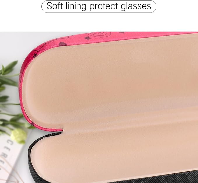PERFECTSIGHT Hard Shell Eyeglasses Case, Kawaii Protective Glasses Case for Kids, Cute Eyeglass Case for Women Men Girls