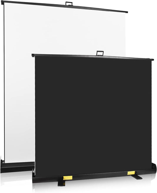 EMART Collapsible Chromakey Panel, 2-in-1 Black White Screen Backdrop, Portable Photography Background with Auto-Locking Frame for Photo Studio Video Live Streaming Photoshoot Zoom Gaming
