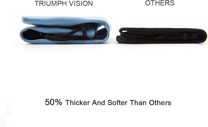 TRIUMPH VISION Glasses Case Soft Eyeglass Case Sunglass Pouch Cloth 3 Pack | Thick Microfiber Pouch Drawstring Pouch Eye Glass Bag Sunglasses Sleeve Storage, Lens Protection Cover,Cleaning Lens Screen