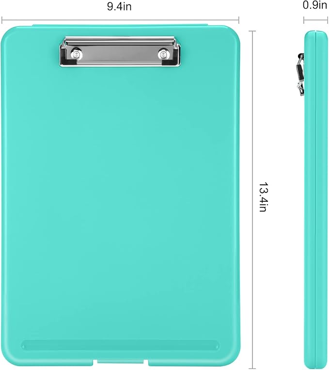 Sooez Clipboard with Storage, Plastic Nursing Clip Board, 8.5" x 11", Work | Sturdy Clipboards Foldable, Cute Hanging Clip Board Case, Teacher, Classroom Must Haves, Office School Supplies, Women & Men
