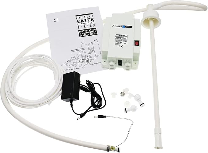 Bottled Drinking Water Pump System Single-Tube Power 25W, Bottled Water Dispensing 2.5L Flow Electric Water Pump for 5 Gallon Bottle Water for Coffee,Refrigerators,Ice Maker,Faucet