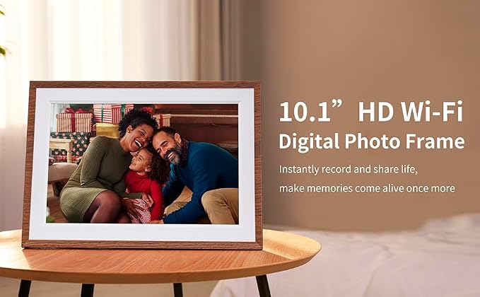 Frameo 10.1 Inch WiFi Digital Picture Frame，Electronic Frame,1280 * 800IPS HD Cloud Smart Digital Photo Frame,32GB Storage, Wall Mountable, Auto-Rotate,Easy to Share Photos or Videos via FRAMEO APP