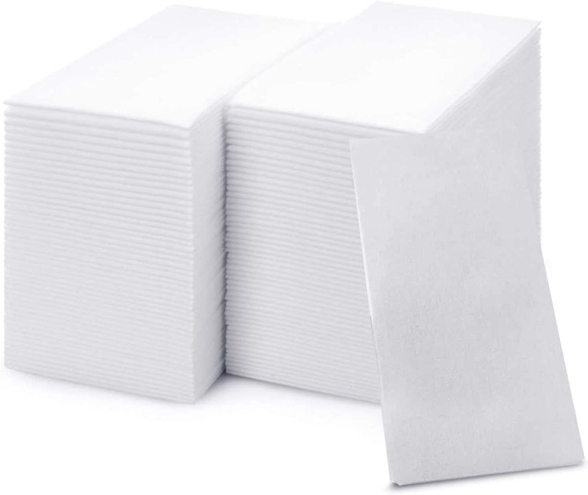 600 Paper Towels Cloth-Like Hand Tissue Paper Napkins, Disposable Hand Towels for Bathroom Guests, Disposable Face Towel for Guest, Washcloths or Dinner Napkin, Made in USA, White