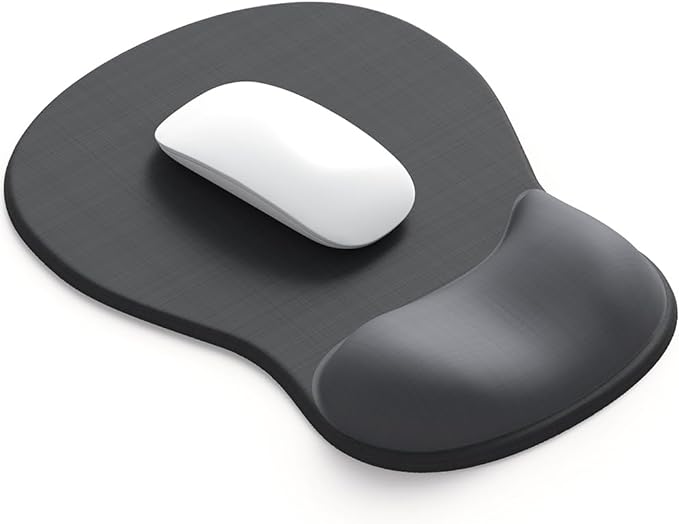 ErgoComfort Gel Wrist Rest Mouse Pad-Ergonomic Office Mousepad with Wrist Support-Non-Slip, Design Desk Accessories Mat for Home&Game Decor (04Graphite Glide)