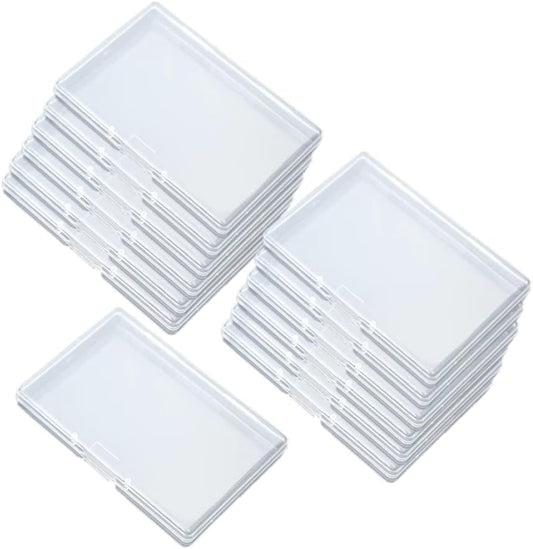 8 Pack Business Card Case,Credit Cards Case,plastic Business Card Holder,plastic Business Card Container with Hinged Lid for Card,Accessories,Crafts,Learning Supplies,Screws,Drills
