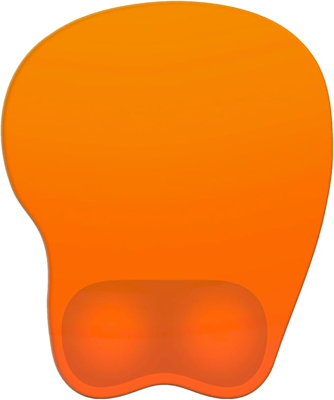 Mouse Pad with Wrist Rest Ergonomic Mouse Pad with Comfortable M-Shape Pain Relief Wrist Support Non-Slip PU Base Mousepad for Laptop, Office & Home (Gradient Orange)
