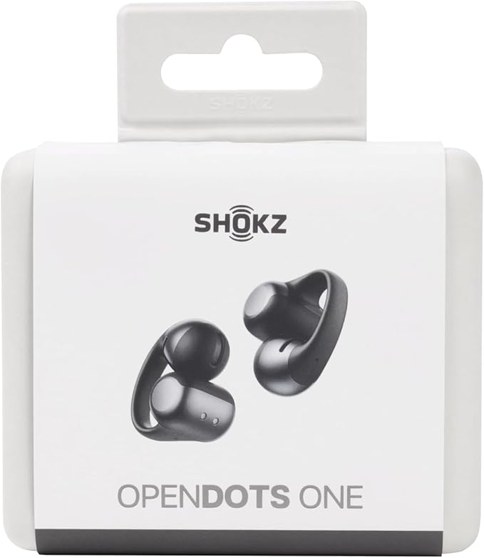 SHOKZ OpenDots ONE-Open-Ear Headphones, Clip-On Earbuds-Wireless Bluetooth Earbuds with Microphone-Secure, Lightweight, Comfort-Premium Dolby Audio-Water Resistant-Fast Charging-Up to 40 hrs Playtime