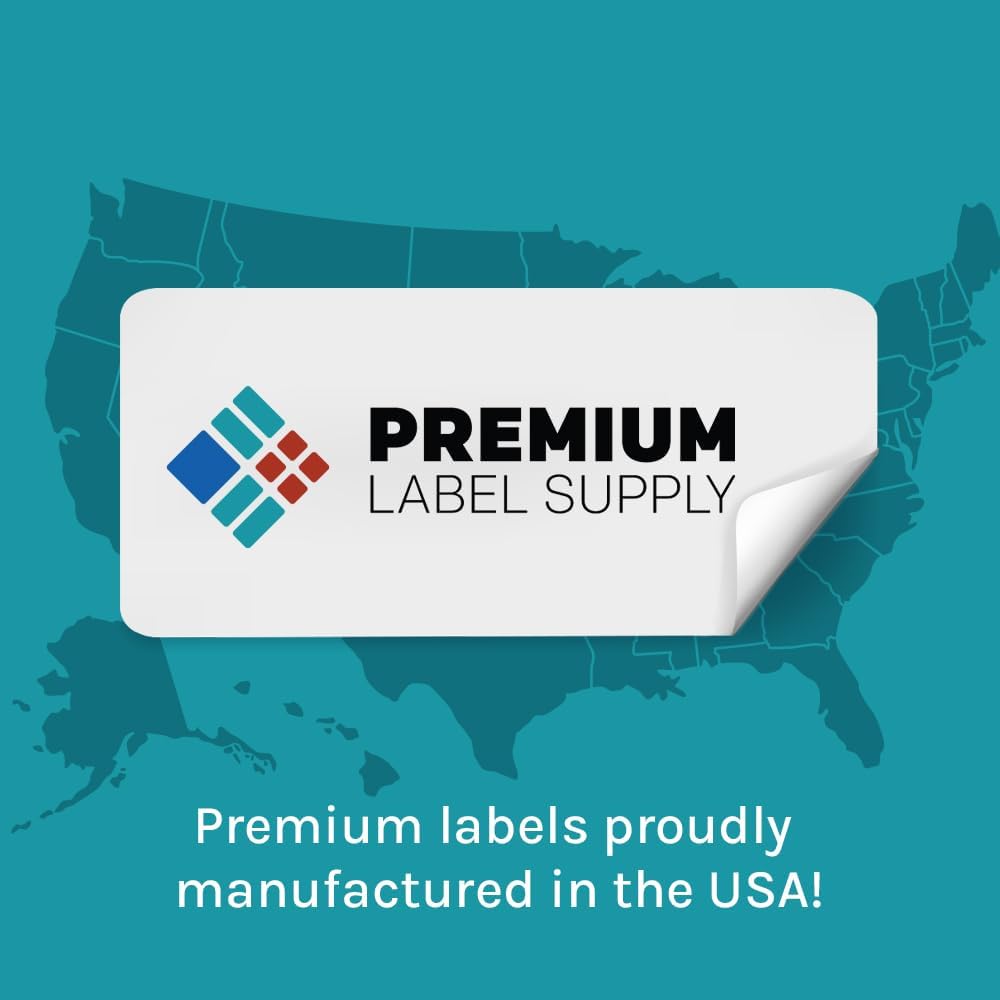 Premium Label Supply Bright Neon Color Fluorescent Sticker Labels - 1.75" x 0.5" Return Address Labels - (Fluorescent Green, 8000 Labels)