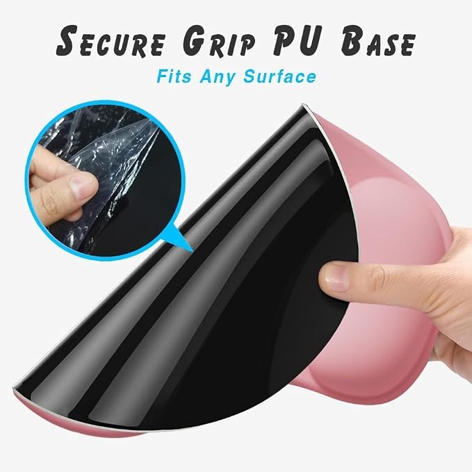 Office Mousepad with Gel Wrist Support - Ergonomic Gaming Desktop Mouse Pad Wrist Rest - Design Gamepad Mat Rubber Base for Laptop Computer -Silicone Non-Slip Special-Textured Surface (03Black)