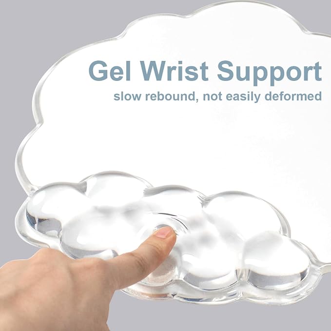Cloud Mouse Pad with Wrist Rest Support, Erogonomic Mousepad for Office | Cooling Comfort Pain & Fatigue Relief Easy to Clean Office Accessories