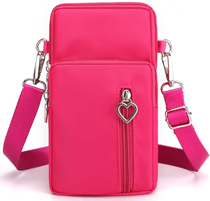 Small Crossbody Bag for Women - Mini Phone Purses with Crossbody Strap and Wallet - Nylon Arm Bag