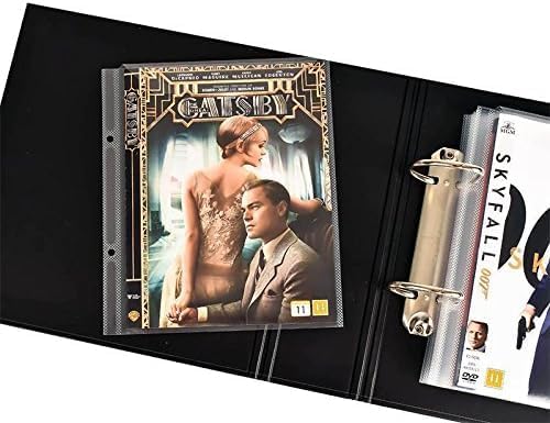 Tarifold DVD Storage Bundle, 100 Binder Sleeves and 4 Binders, 2-Ring Holes | Holds DVD, cover art and booklet, secure flap, 25 sleeves per binder, 120-micron polypropylene, saves up to 70% storage space