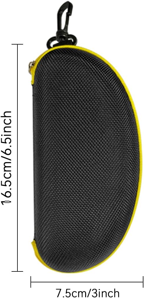 3pcs Zipper Hard Shell Sunglasses Case and Eyeglasses Case Portable Travel Glasses Case with Plastic Hook