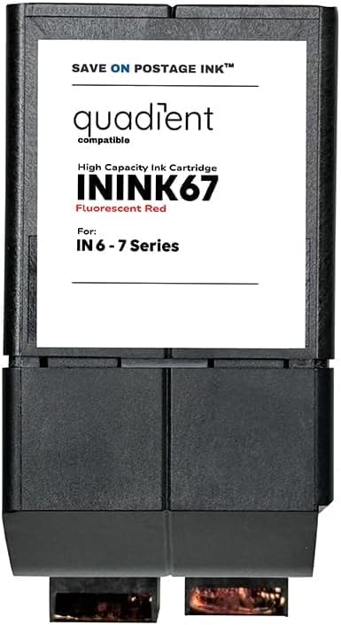Save On Postage Ink Compatible ININK67 Quadient Neopost Compatible Ink Cartridge for in Series IN600 IN700 IN750 Mailing Machine