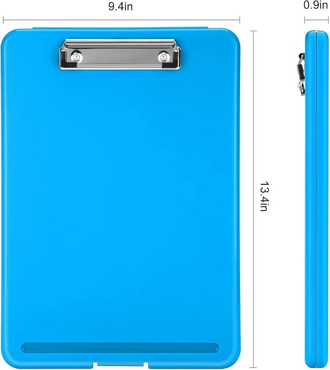Sooez Clipboard with Storage, Plastic Nursing Clip Board, 8.5" x 11", Work | Sturdy Clipboards Foldable, Cute Hanging Clip Board Case, Teacher, Classroom Must Haves, Office School Supplies, Women & Men