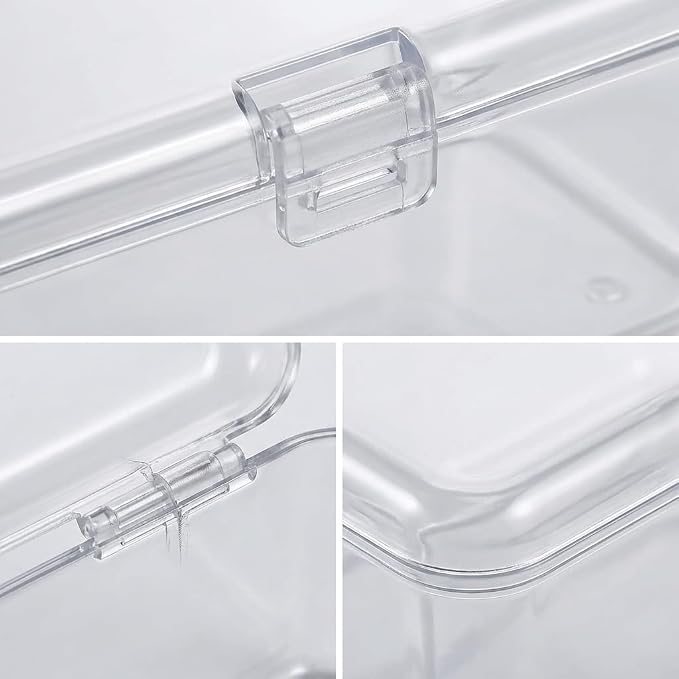 4 Pack Clear Plastic Card Deck Box Playing Card Storage Cases Blank Deck Boxes, Standard Size Holders for Game Cards Trading Cards and Small Accessories Home Organization