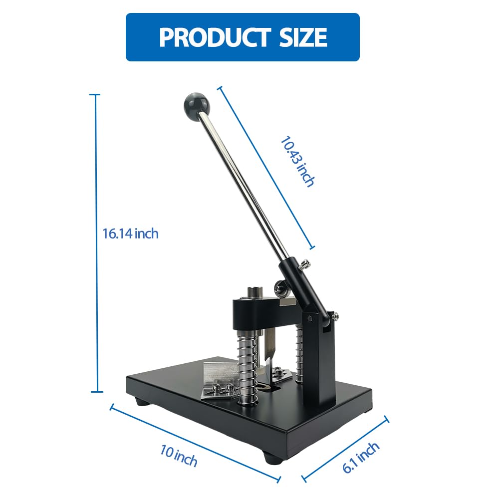Corner Rounder Paper Punch Cutter,Heavy Duty 30mm/1.2” Thickness Round Corner Punch Commercial Card Cutter with R6mm R10mm Cutting Dies for Office Business
