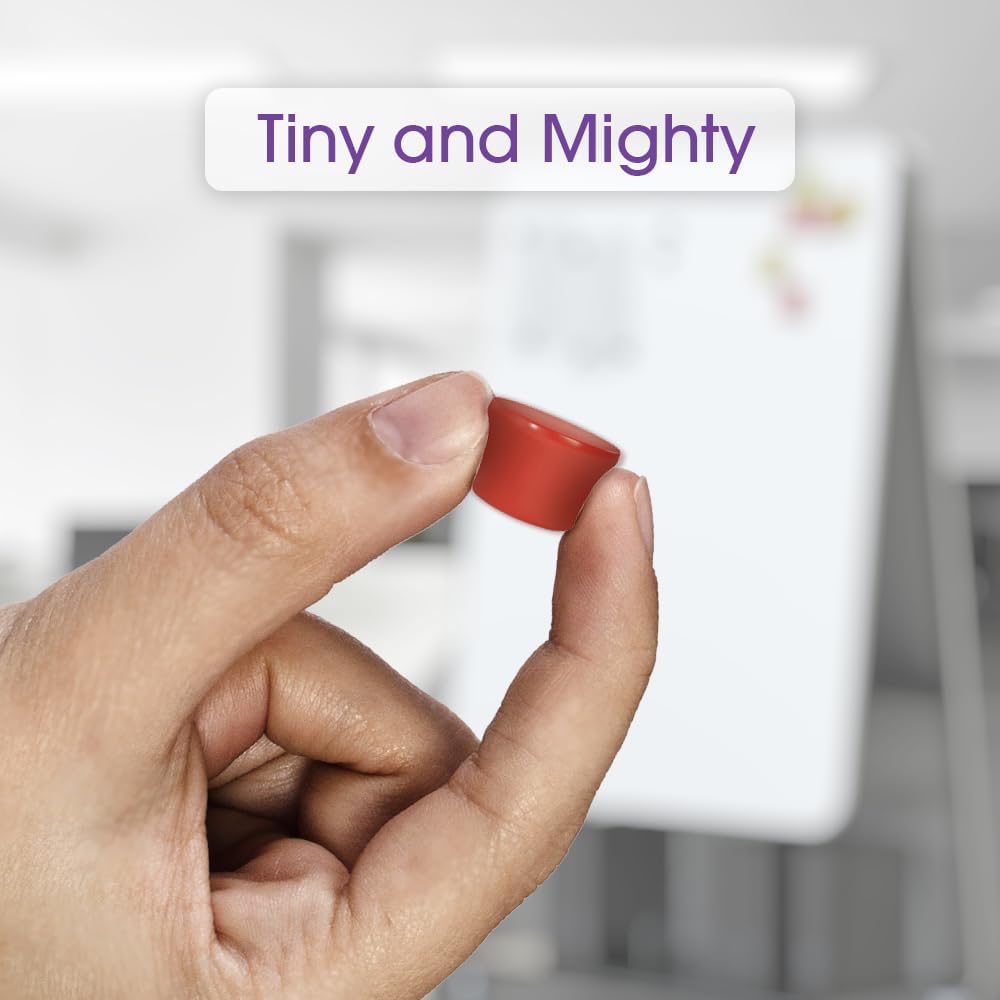 Strong Magnets for Whiteboard, Glassboard and Fridge (Black, 8 Pack, Small). N54 Neodymium Rare Earth Heavy Duty Magnets for Home and Office Supplies.