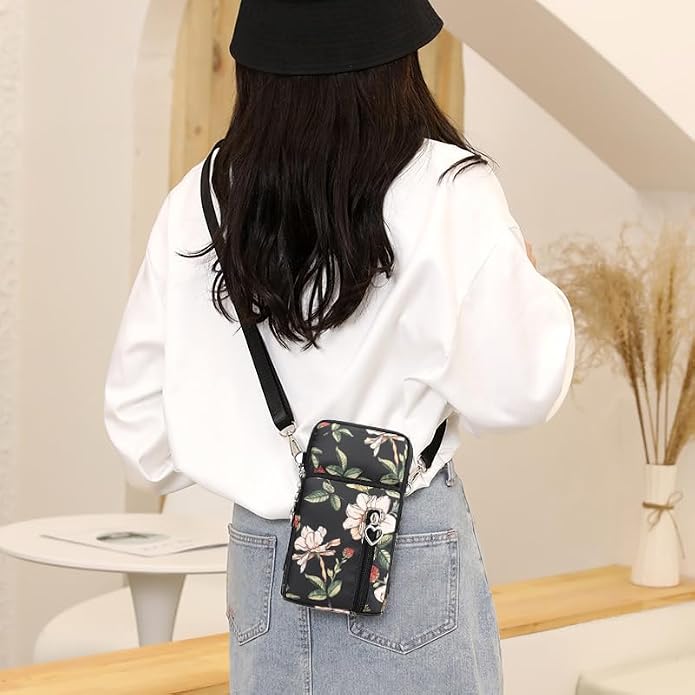 Small Crossbody Bag for Women - Mini Phone Purses with Crossbody Strap and Wallet - Nylon Arm Bag