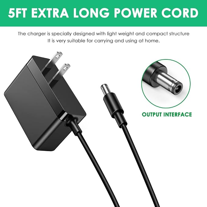 Mrgru 5V Charger Power Cord for Smart Digital Picture Frame Compatible with Skylight/Philips/HP/Aluratek/BSIMB AC Power Adapter