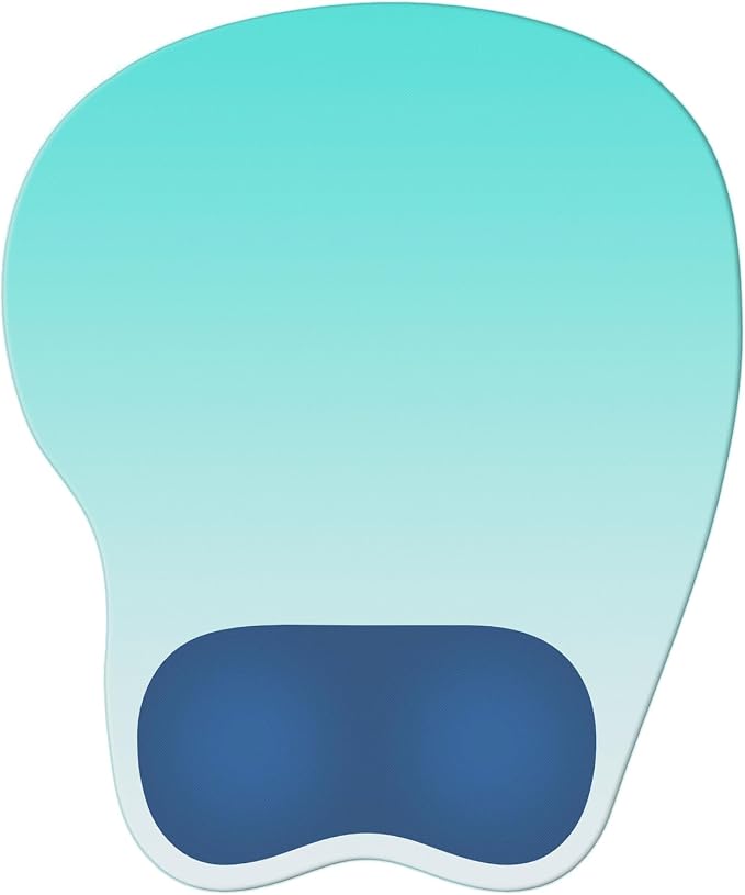 Ergonomic Mouse Pad,Non Slip Mousepad Wrist Rest Support for Office, Computer, Laptop & Mac(A-Green Blue)