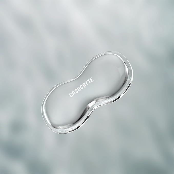 CASUCATTE-Clear Gel Mouse Wrist Rest - Super Non-Slip, Soft & Comfortable, Washable, Relieve Office or Gaming Wrist Pain