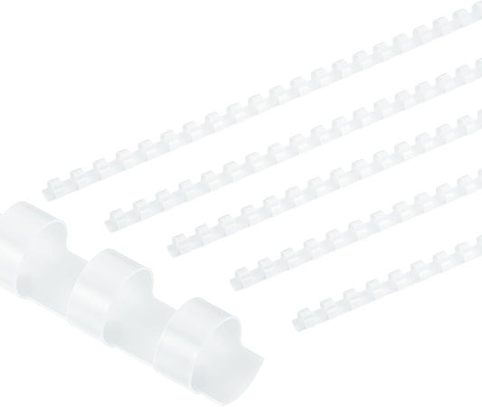 PATIKIL 10mm (3/8") Plastic Binding Combs, 50 Pcs 21 Rings Comb Binding Spines 60 Sheet Capacity Letter Size for Binding Paper Sheets, White