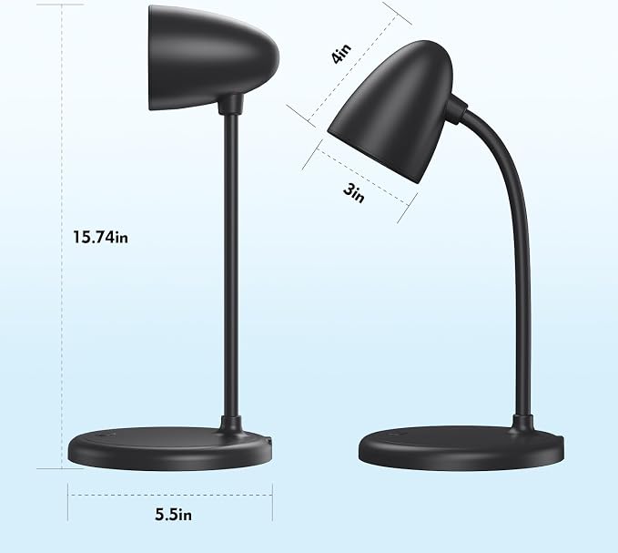 New LED Desk Lamp for Home Office,3 Colors Dimmable Table Lamp | Dimmable Reading Light Compact design fits well on desks and bedside tables,for College Dorm Room,Bedroom Desk Light