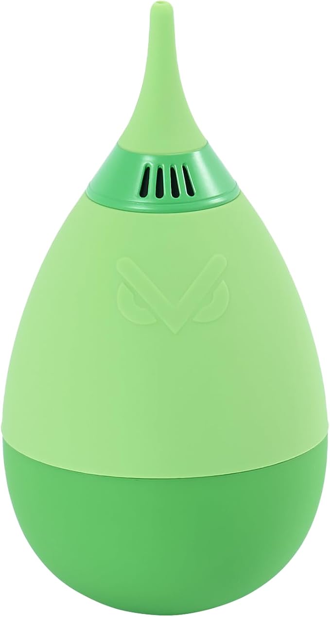 VSGO Camera Air Blower for Lens and Sensor Cleaning, Green | One-Way Air Valve; Tumbler Base Keeps Nozzle Raised; Soft Silicone Body; Easy-Squeeze Design; Pocket-Friendly Carry