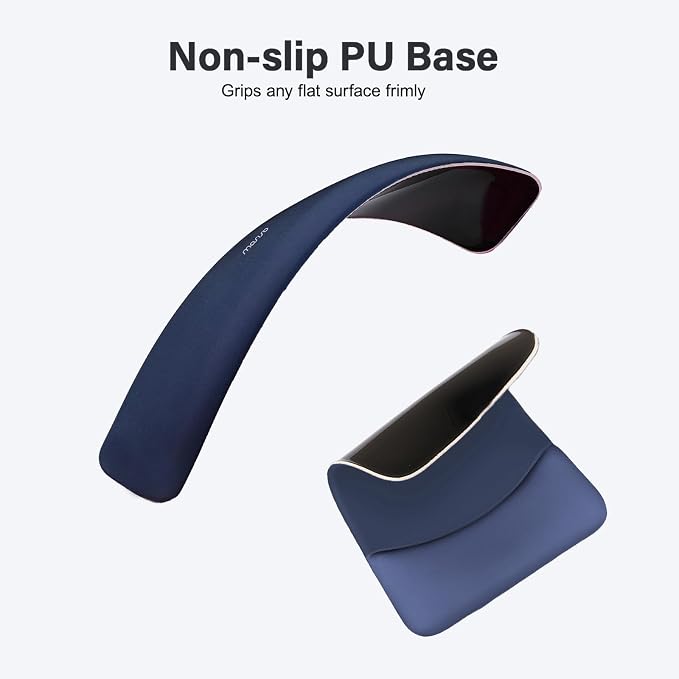 MOSISO Keyboard Mouse Pad Set, Large Gaming Mouse Pad&Keyboard Wrist Rest | Rectangular Mousepad with Wrist Rest&Coaster, Ergonomic Non-Slip&Easy Typing Pad with Curved Silicone Lining, Navy Blue