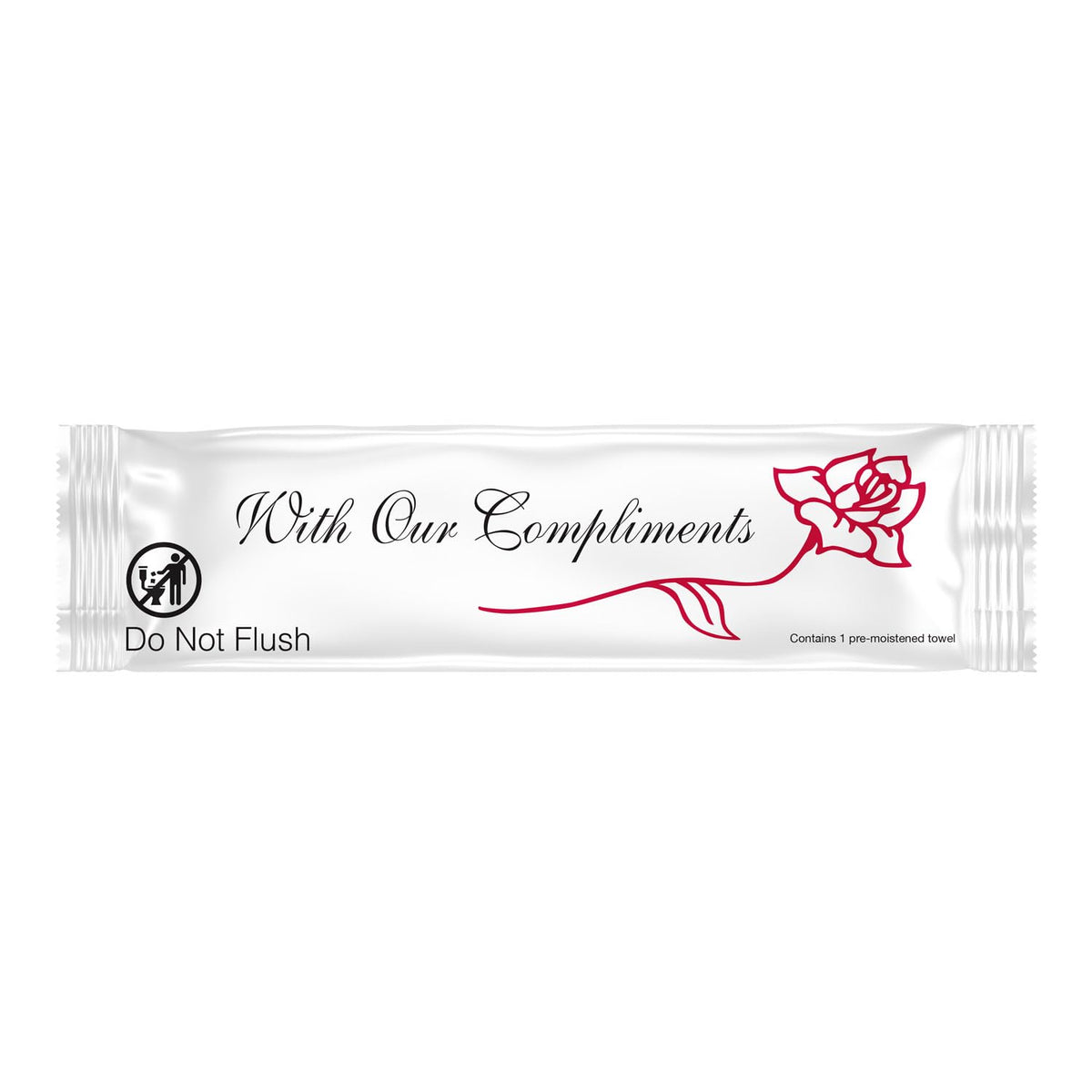 Diamond Wipes Pre-moistened Hand Wipes - “With Our Compliments” Logo 10x8” Extra Thick Lemon-Scented Pack of 1000 Individually Wrapped Wet Wipes