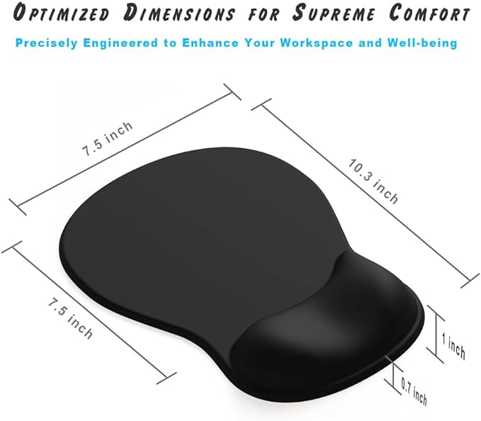 ErgoComfort Gel Wrist Rest Mouse Pad-Ergonomic Office Mousepad with Wrist Support-Non-Slip, Design Desk Accessories Mat for Home&Game Decor (06Rose Quartz)