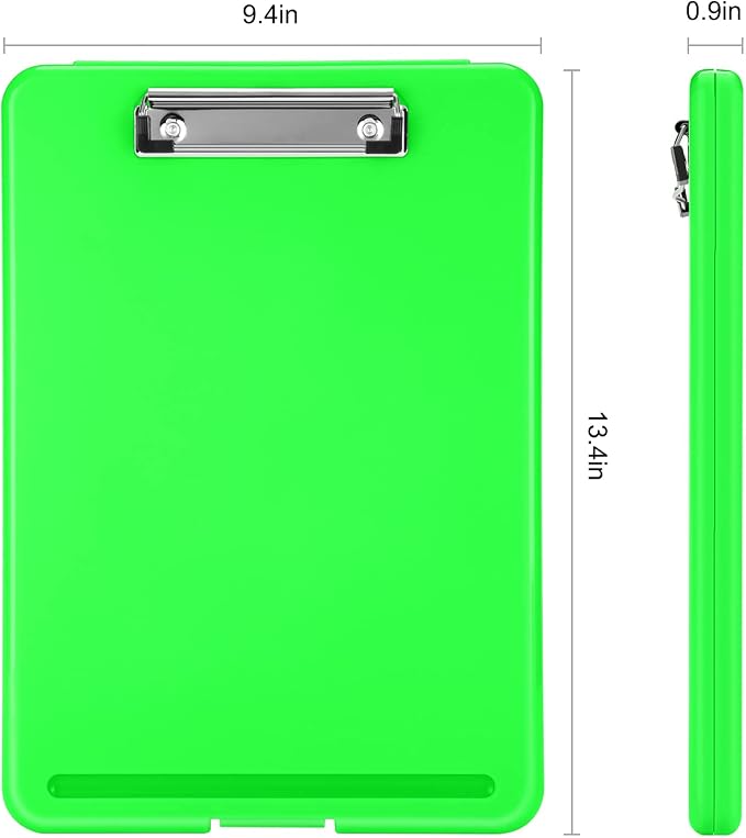 Sooez Clipboard with Storage, Plastic Nursing Clip Board, 8.5" x 11", Work | Sturdy Clipboards Foldable, Cute Hanging Clip Board Case, Teacher, Classroom Must Haves, Office School Supplies, Women & Men