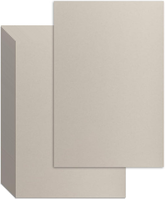 25 Pcs Book Board, Binder Board, Cover Board, Heavy Duty Chipboard for Book Binding, DIY Cardboard (Gray, 5 x 7 Inch 100PT)