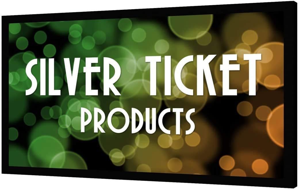 Silver Ticket Products STR Series 6 Piece Home Theater Fixed Frame 4K / 8K Ultra HD, HDTV, HDR & Active 3D Movie Projection Screen, 16:9 Format, 220" Diagonal, White Material STR-169220