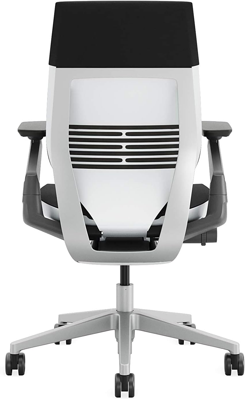 Steelcase Gesture Office Chair - Ergonomic Work Chair with Wheels for Carpet - Comfortable - Intuitive-to-Adjust for Desk - 360-Degree Arms - Licorice Fabric