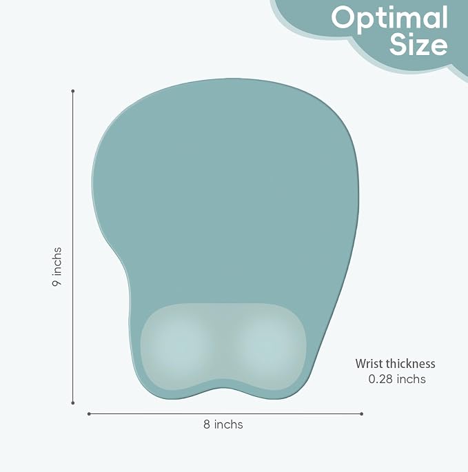 Ergonomic Mouse Pad,Non Slip Mousepad Wrist Rest Support for Office, Computer, Laptop & Mac(A-Grey Blue)