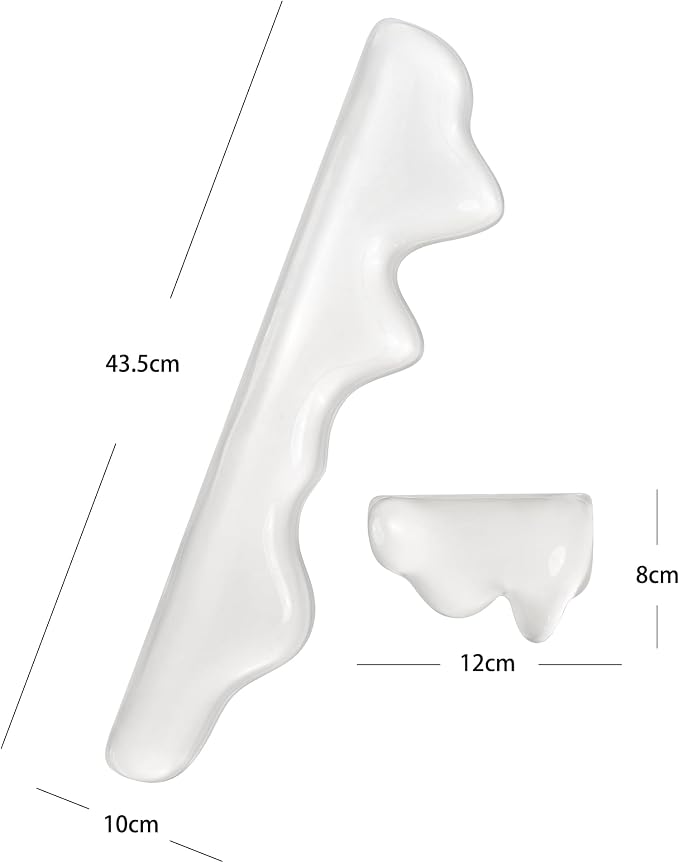 Ergonomic Gel Wrist Rest for Keyboard and Mouse, Cute Silicone Wrist Rest for Computer Keyboard 60%/68%/75% (White)